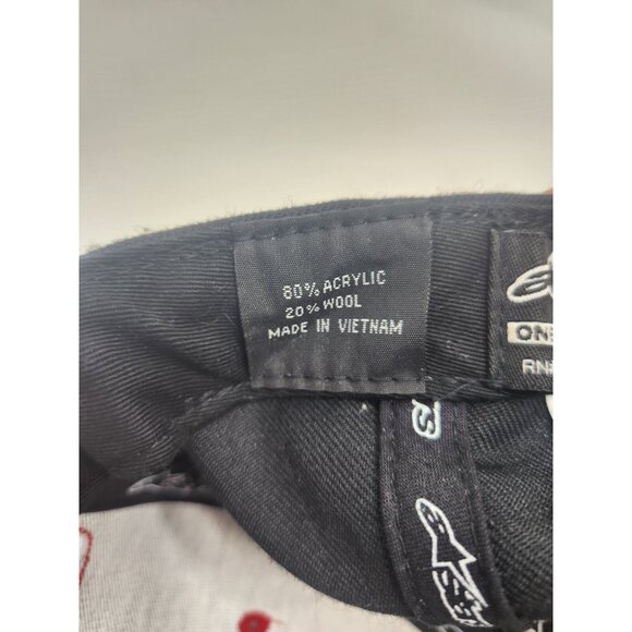 Alpinestars Black & Red Snap Back Hat One Size Fits Most Trucker - Picture 8 of 9